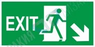 Emergency exit down and right - variant 1 EN