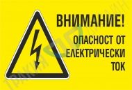 Внимание! Опасност от електрически ток.
